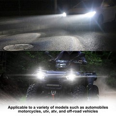 Fit Yamaha Rhino 450 660 700 Super White 100w H6M LED Headlight Bulbs 2X 6000K