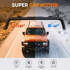 WOLFBOX G930 4K 10″ Rear View Mirror Camera, Dash Cam Front and Rear for Car