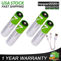 2-4PCS 1.5V 750/2600mWh AA / AAA Battery USB Rechargeable Lithium ion Batteries