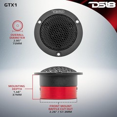 DS18 GTX1 1″ Vc Die Cast Titanium Compression Neodymium Super Bullet Black