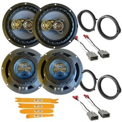 300W 4way 6.5″ Front/Rear Speakers for 2008-2022 Honda Accord & 2006-2021 Civic
