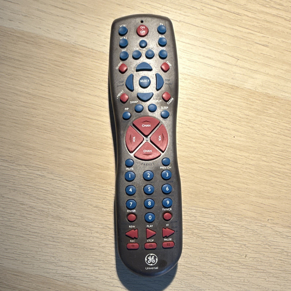 GE Universal Remote Control RC24912-A Black Blue Red Wireless 10m+
