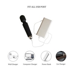 Replacement DC Fast Charging Cable USB To 2.5mm Adapter Cord for Wand Massager
