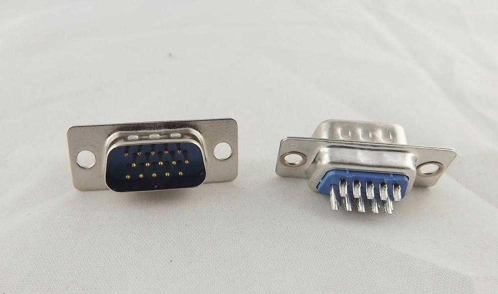 10x VGA Male Plug Socket DB15 15-Pin D-SUB 3 Rows Solder Type Connector Adapter