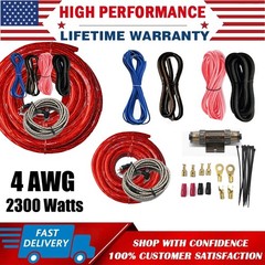 2300W Car Audio Cable Kit Amplifier Install Amp 4 Gauge RCA Subwoofer Sub Wiring