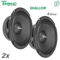 2x Timpano 6.5″ Shallow Midrange Speaker Pro Audio 500 Watts 4 Ohm TPT-MR6-4 PRO