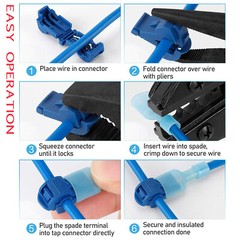 240/60 T-Tap Quick Splice Scotch Lock Spade Wire Terminal Connectors Crimp Cable