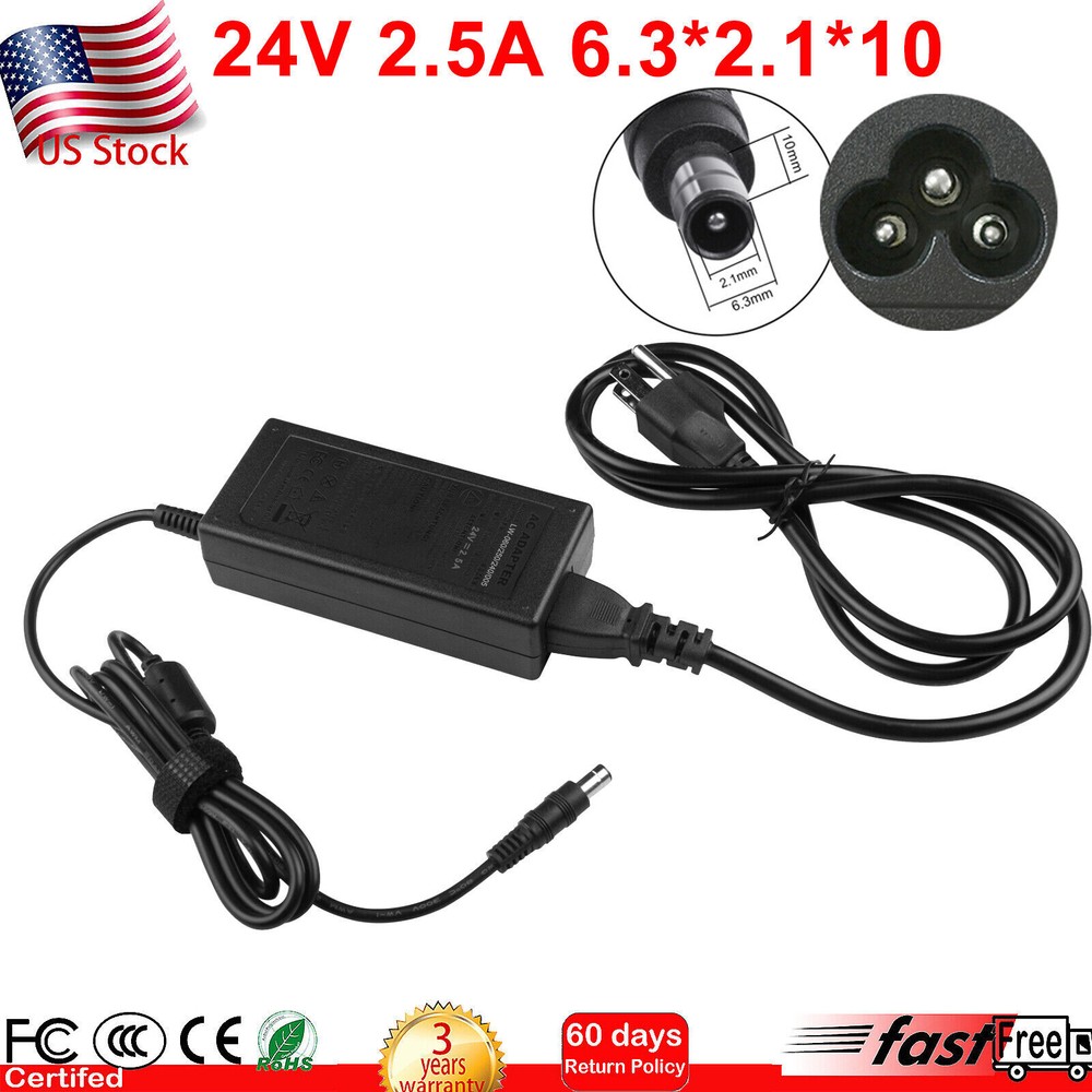 24V AC/DC Samsung Replacement Adapter Soundbar Power Supply DC Charger Black