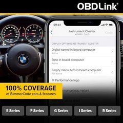 CX Bimmercode Bluetooth 5.1 OBD2 Adapter for BMW/Mini, Works with iPhone/iOS