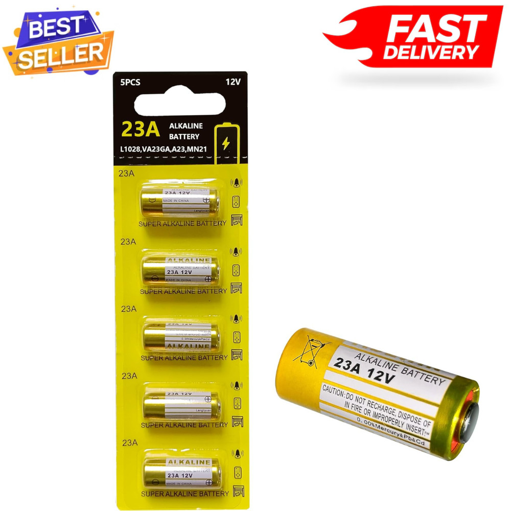 23A 12 Volt Battery 12V Alkaline Battery 5 Count,23A 12v Battery for Remote