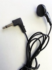 Lot of 25 Black 3.5mm MONO Earbuds