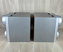 JVC Speakers Pair of MX-K10 Bass-Reflex Speakers Replacement Silver Japan USED