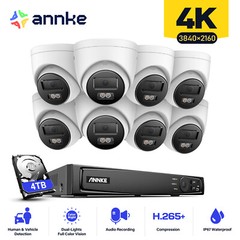 ANNKE 12MP 8CH NVR 4K 8MP PoE Security Camera System Outdoor Color Night Vision