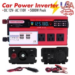 5000W Car Power Inverter DC 12V To AC 110V modified Sine Wave Solar Converter US