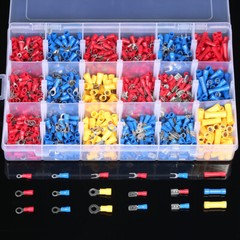 1200pcs Assorted Insulated Electrical Wire Terminals Crimp Connectors Spade Kit