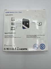 NEWCARE 4K 60Hz HDMI Switch Splitter 3 In 1 Out HDMI 2.0 PS5 Xbox Fire TV