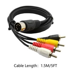 5 Pin Plug Din to 4 Male RCA Cable，RCA Male Plug to 5Pin Extension Adapter Pr…