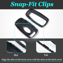 for Ford Key Fob Cover with Keychain Full Protection Durable ABS Carbon Fiber