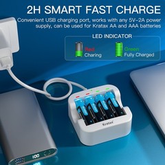 1.5V USB Rechargeable AA Lithium Battery 3500mwh Li-ion Batteries Charger Lot