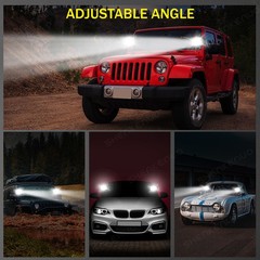 4inch 6000LM LED Work Pods Light Bar Spot Truck Offroad 4WD Driving Fog Lamp 2x