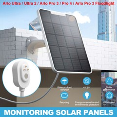 Solar Panel Charger For Arlo Ultra/Ultra 2/Pro 3/Pro 4/Pro 3 Floodlight Camera