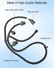 Driver Side Tail Lamp Wiring Harness Fit for GMC Sierra 1500 2500 3500 2016-2…