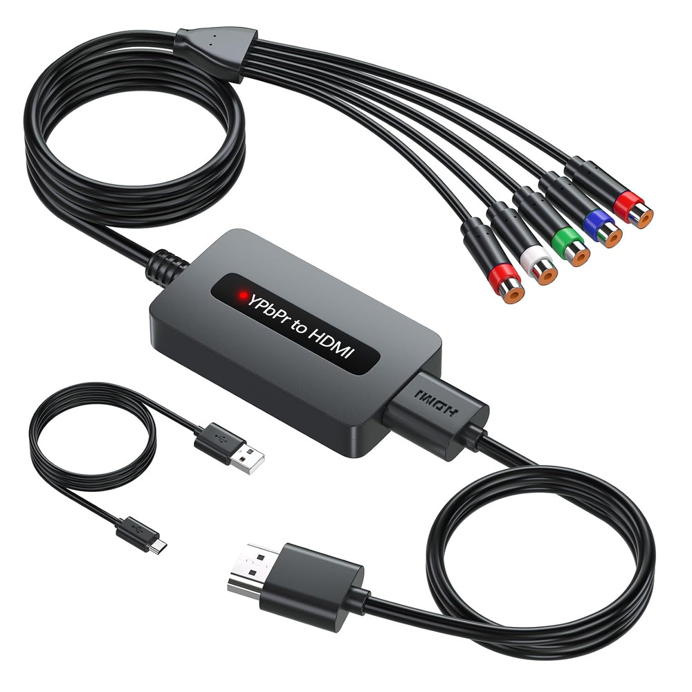 Component to HDMI Converter, 1080P YPbPr to HDMI Converter with Female YPbPr …