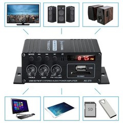 400W 2 Channel Bluetooth Mini HIFI Power Amplifier Audio Stereo Amp Home Car FM