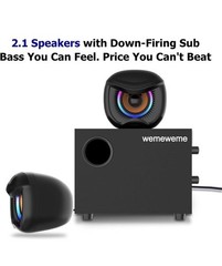 Wemeweme Computer Speakers, PC Speakers Subwoofer Desktop Laptop Monitor Gaming
