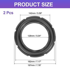 uxcell 8 Inch Rubber Speaker Edge Surround Ring Gasket Kit for 8