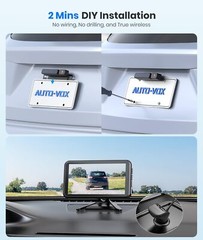 AUTO-VOX Solar3APlus Rechargeable Wireless Backup Camera Support Dual Channels