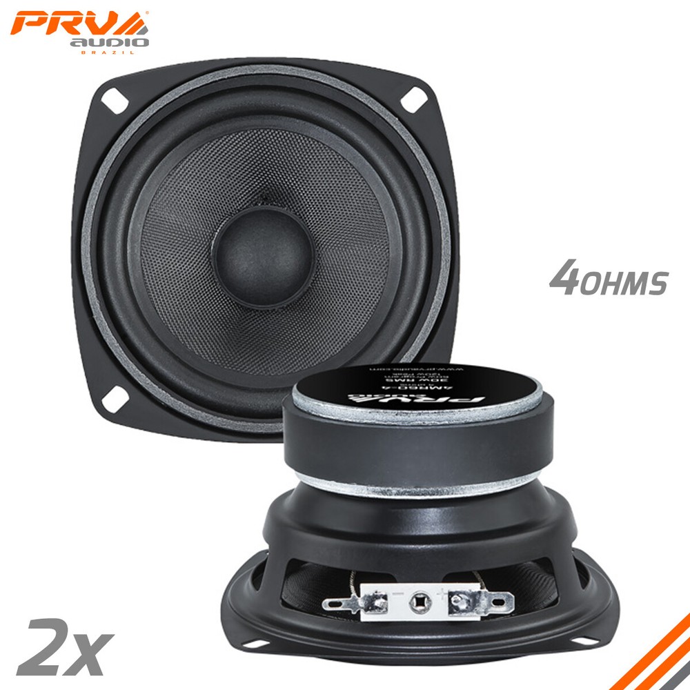 2x PRV Audio 4MR60-4 Midrange Loudspeakers Car Audio Speakers 4″ 4 Ohm 120Watts