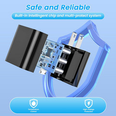 5V Power Supply, DC 5V 2A Power Cord, with USB C and Micro USB Port. | for DC