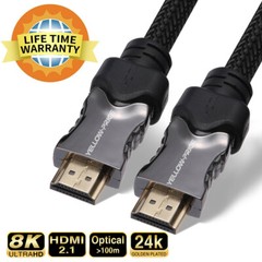 100% Genuine v2.1 HDMI Cable 7680x4320p, 120Hz, 48Gbps, HDR, HDCP, 8K/4K BLURAY