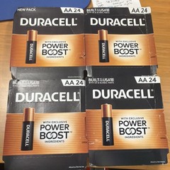 QTY (4) 24 Pack Duracell Power Boost AA Batteries MARCH/2037