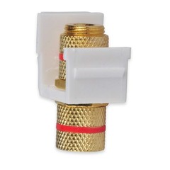 Speaker Post Snap-in Banana Keystone Jack – White, 10pcs