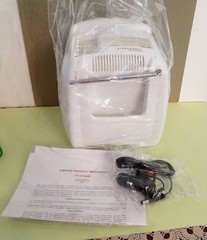 VTG White Spectra Portable 5.5″ Black 7 White TV Radio Model 58-BWR Works in Box