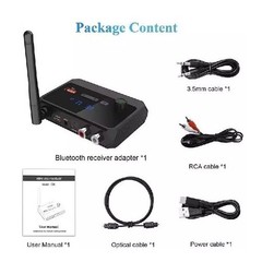 Bluetooth 5.3 Home Stereo Audio Receiver AUX USB Optical HD Music to RCA Adapter
