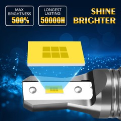 Pair Bright White CSP LED Headlight Bulbs for Can-Am Commander 700 XT 2022–2024