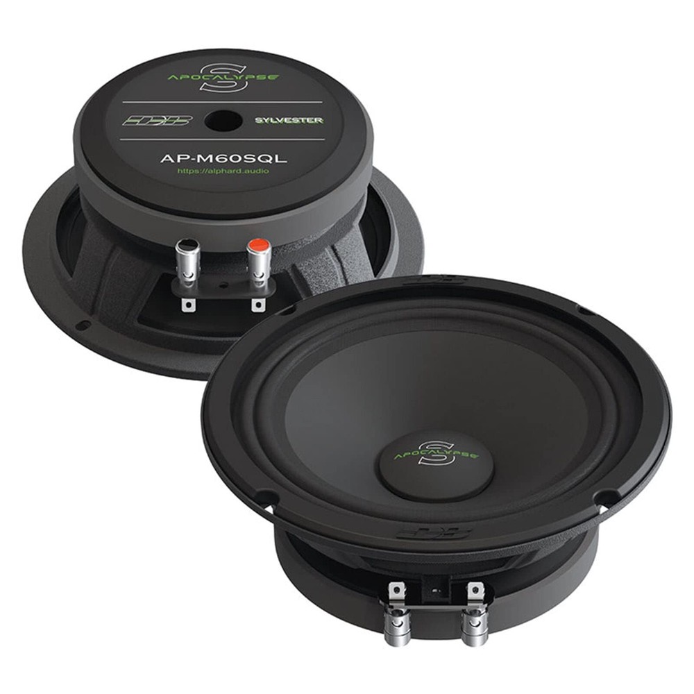 6.5″ 600 Watt 4-Ohm Midrange Car Audio Speakers Apocalypse Deaf Bonce AP-M60SQL