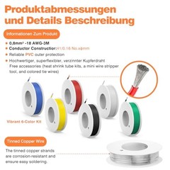 18 awg Wire,18 awg PVC Electrical Wire -SCHDRA 18AWG PVC Electrical Wire-10FT