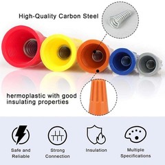 Variety of Twist-On Wire Connector Connection nut Barrel Screw RoHS UL Color LOT