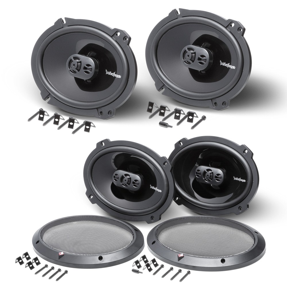 2x Rockford Fosgate P1683 6″x8″ 260 Watt + 2x P1694 150W 6×9″ Coaxial Speakers