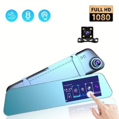 Easy-To-Install Easy-To-Use Waterproof Front and Rear Dual-Camera 1080P Dash Cam