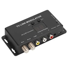 UHF TV LINK RF Modulator AV to RF Video Converter Adapter IR CATV PAL NTSC