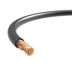 25FT Translucent 8AWG Primary Speaker/Power/Auto Cable Stranded CCA Wire Black