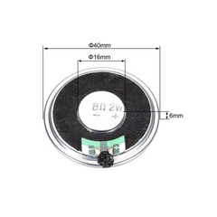 2Pcs Round Internal Magnet Speaker Loudspeaker 8 Ohm 2W 1.5 inch Dia Steel Shell