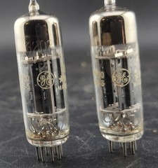 NOS Tested Pair 6202/6X4WA GE Five Star Audio Amplifier Rectifier Tubes