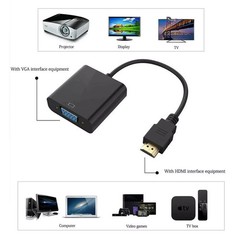 LOT 1-100 HDMI Male to VGA Female Adapter Converter Cable for Video HDTV DVD PC
