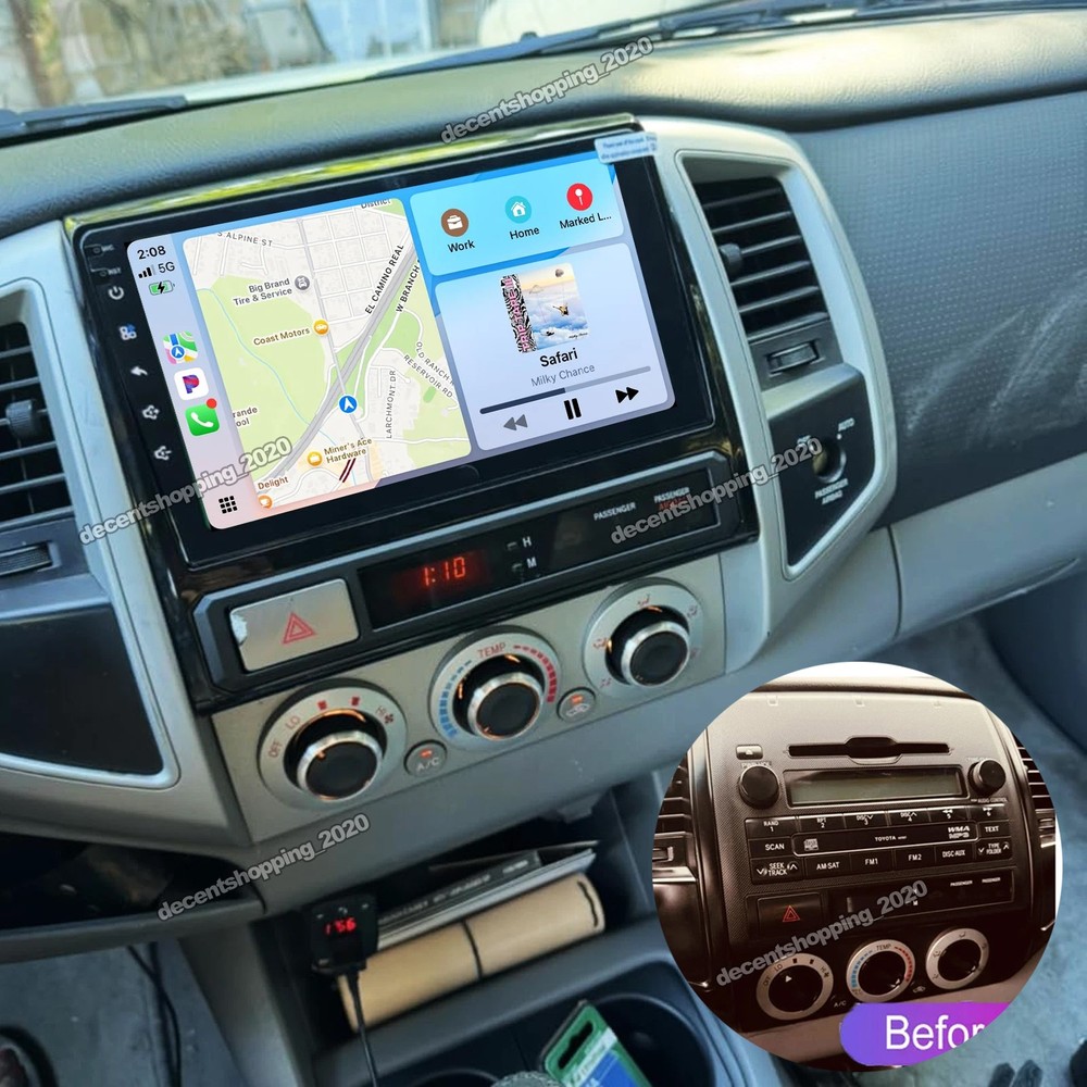 Apple Carplay For Toyota Tacoma 2005-2013 Android 15 Car Stereo Radio navigation